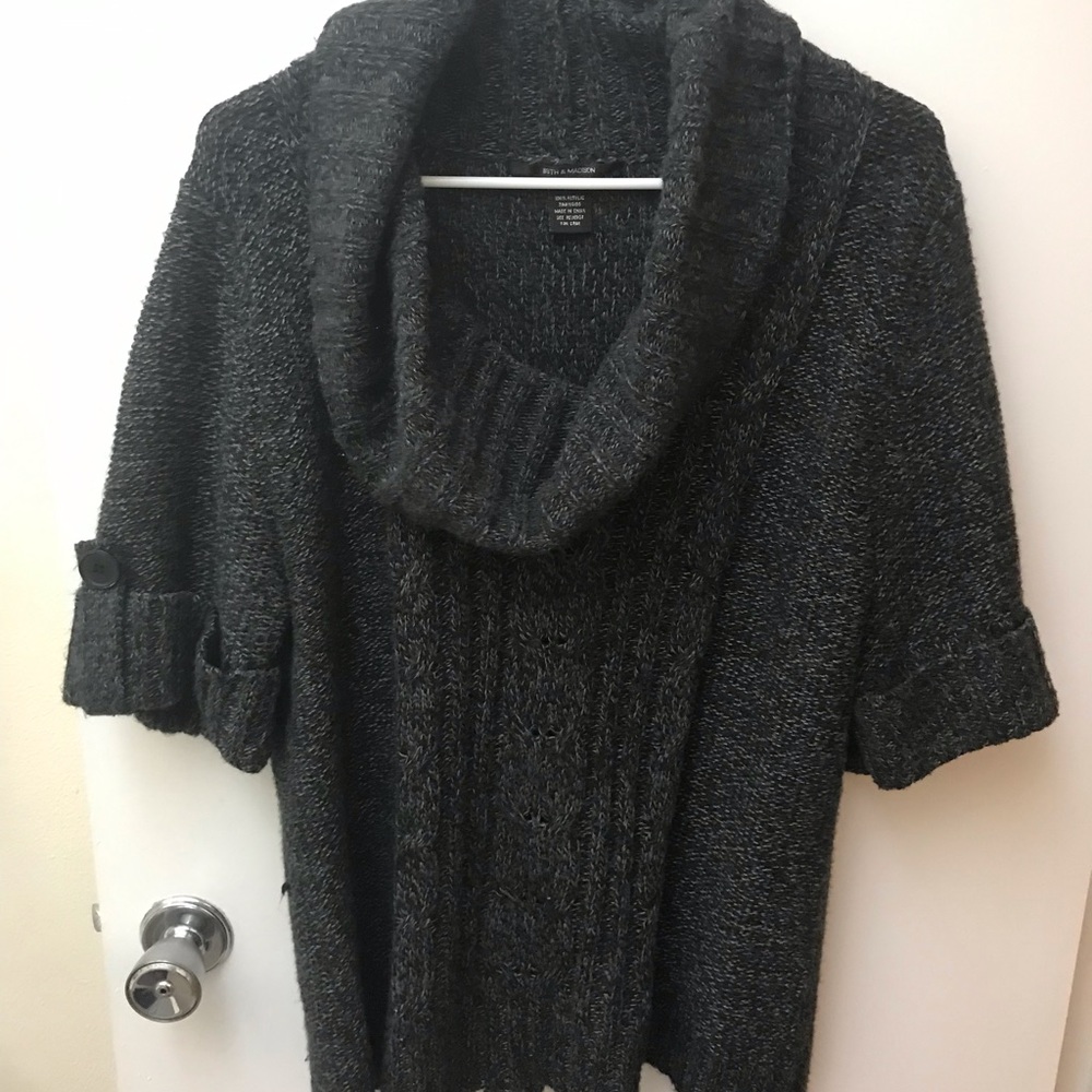1X Cowl Elbow Length Sleeve Sweater